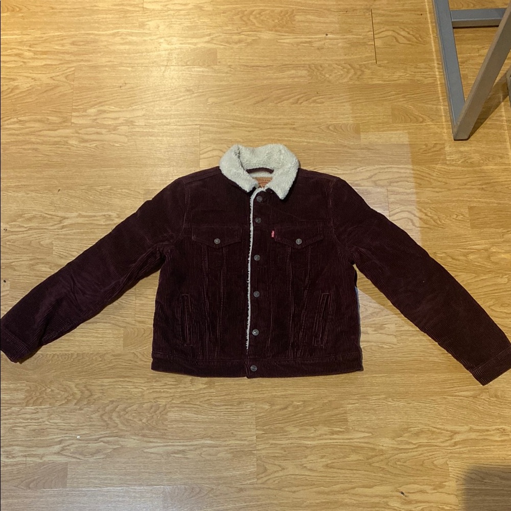 Levi's Burgundy Sherpa-Lined Jacket